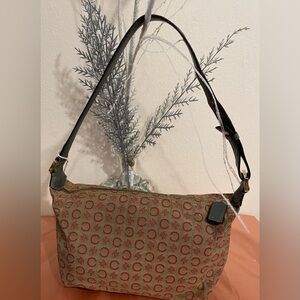 Celine Tan and Red Patterned Women's Bag